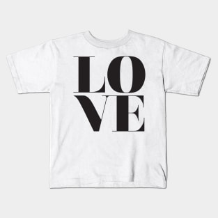 Love Typography Kids T-Shirt